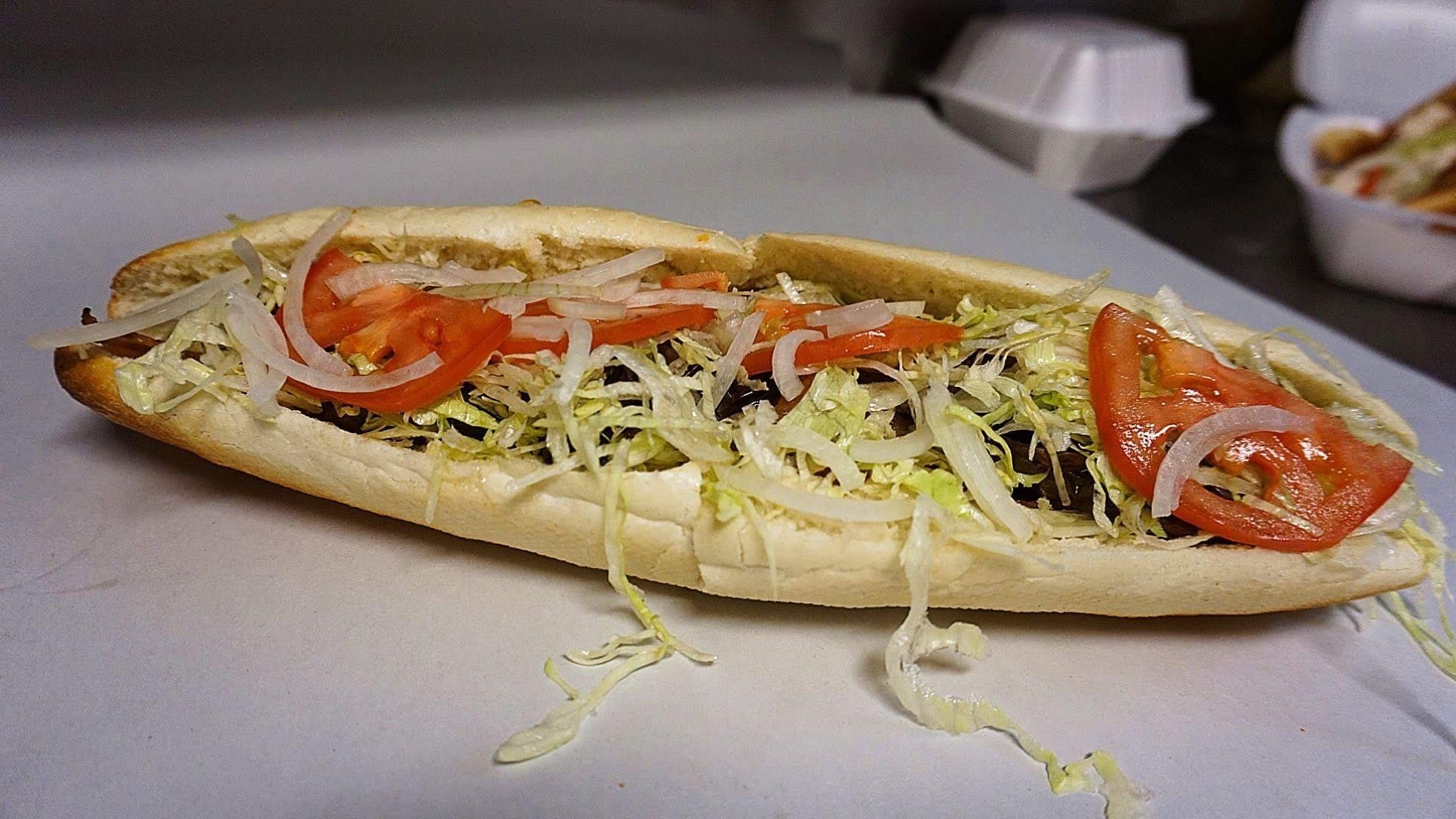 Cheesesteak Hoagie Sandwich.