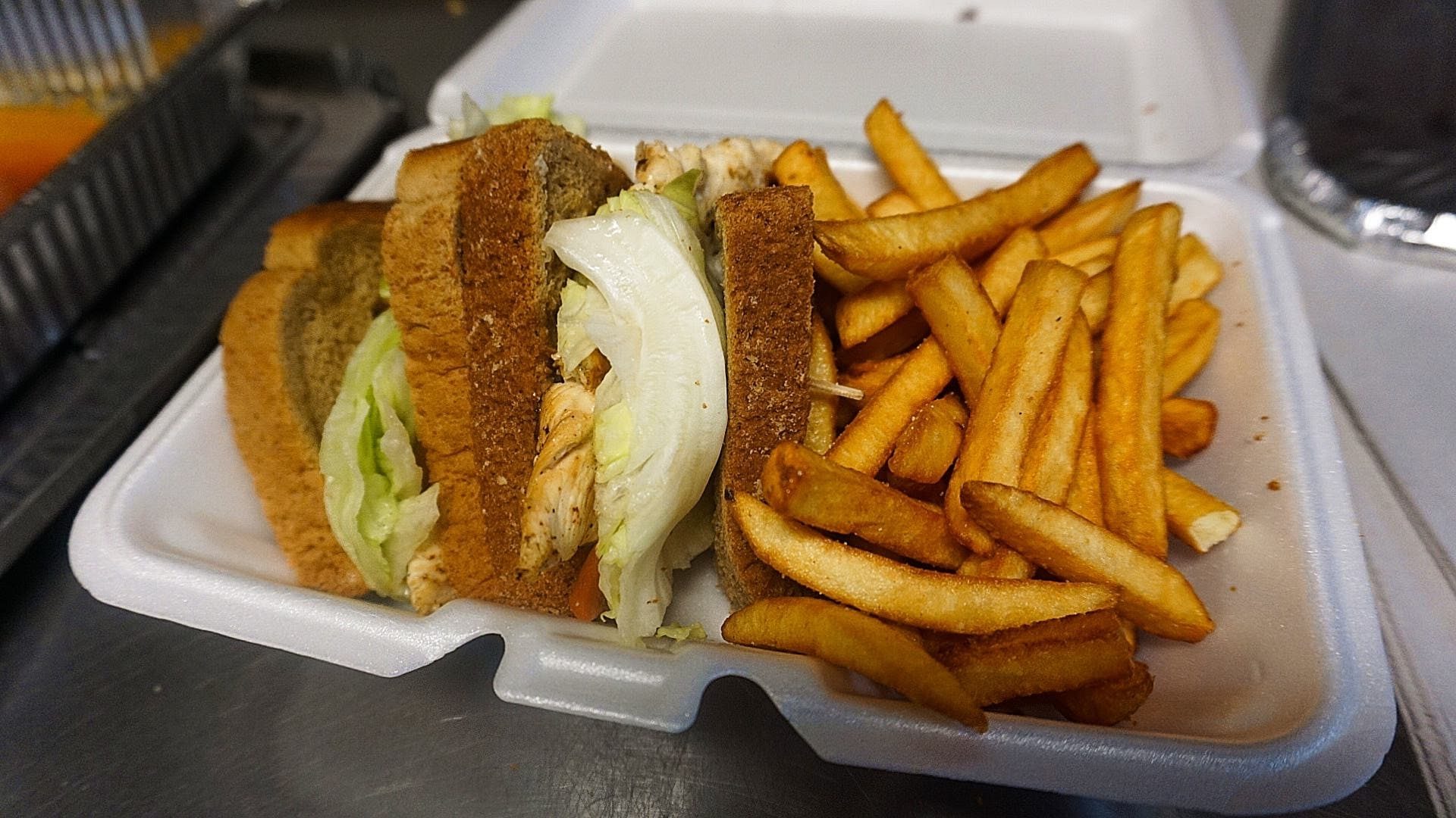 Grilled Chicken Double Decker Sandwich.