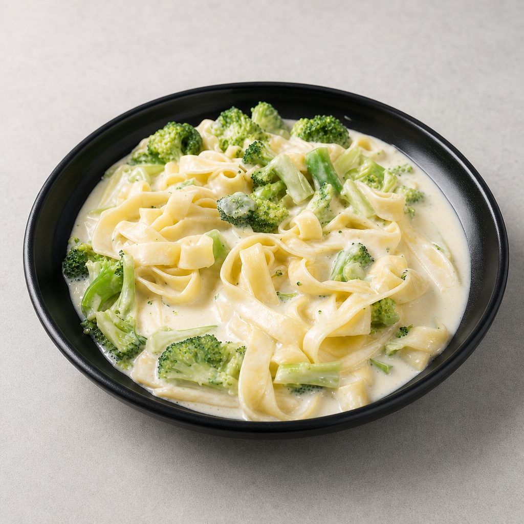Fettuccine Alfredo with Broccoli.