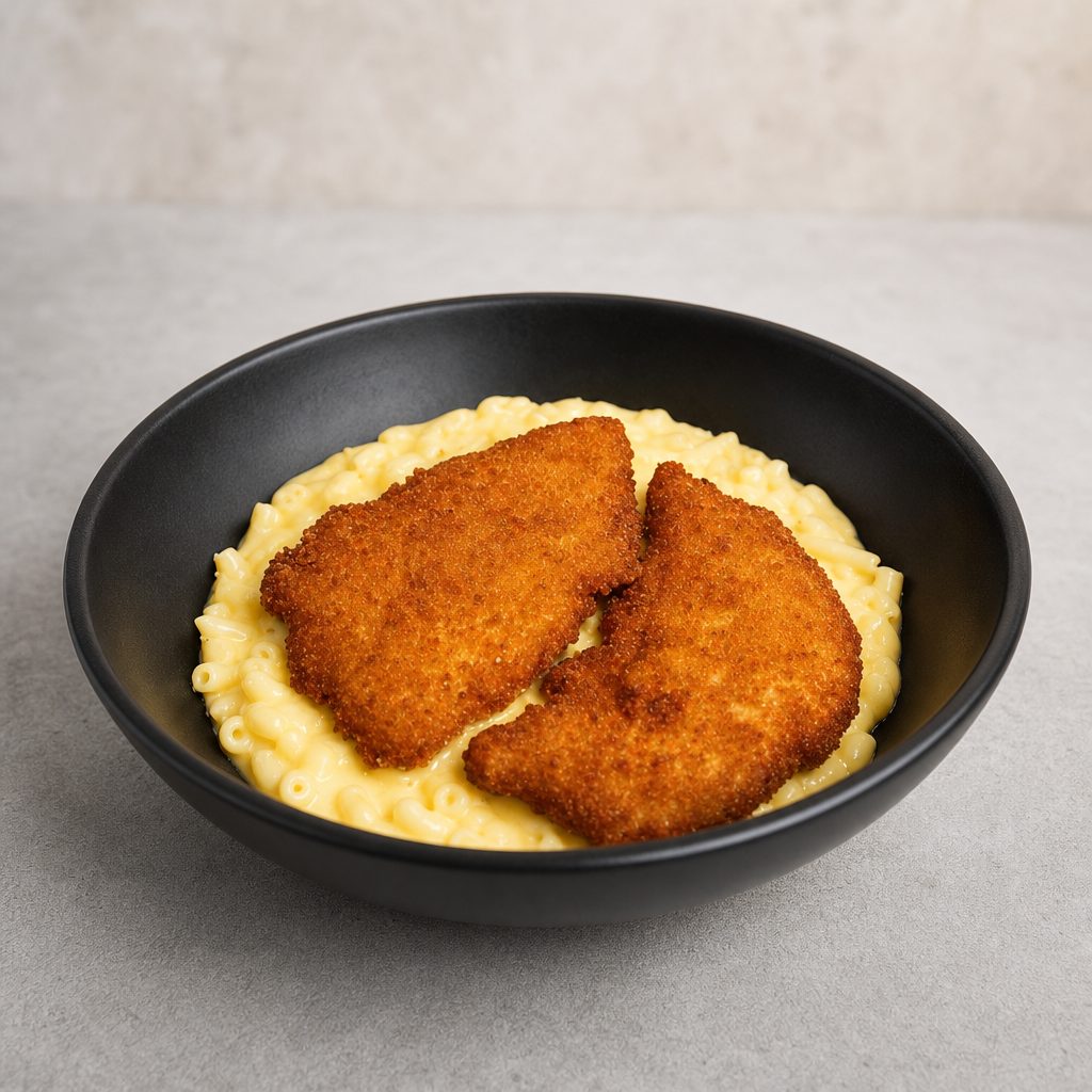 Kid's Macaroni & Cheese with Two Chicken Tenders.