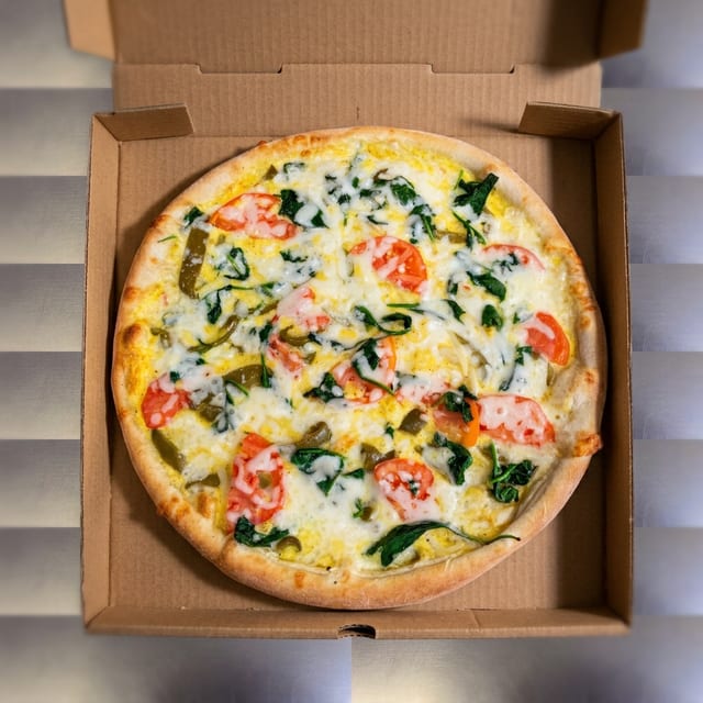 White Veggie Pizza (Medium 14'').