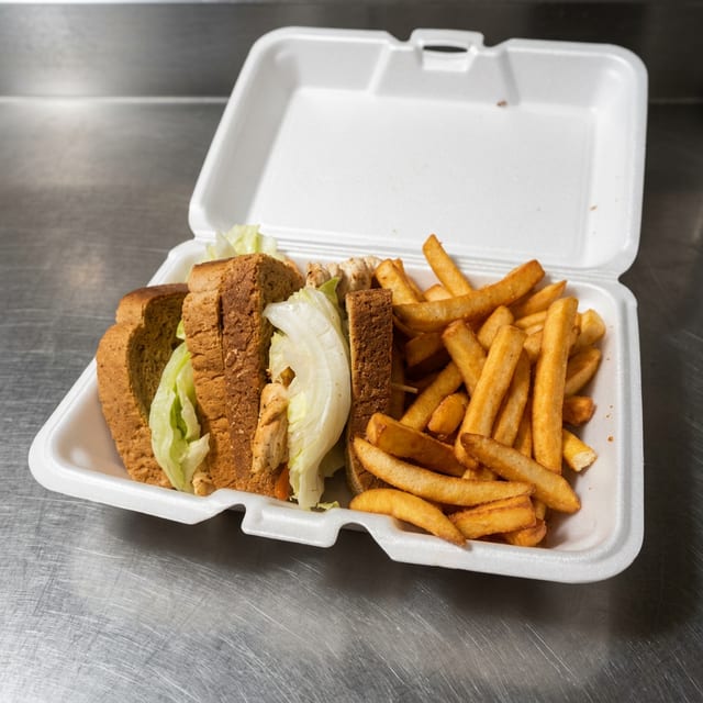 Grilled Chicken Double Decker Sandwich.