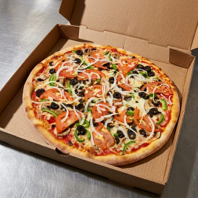 Red Vegetarian Pizza (Medium 14'').