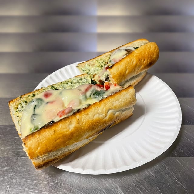 Enzo's Eggplant Bonanza Sandwich.
