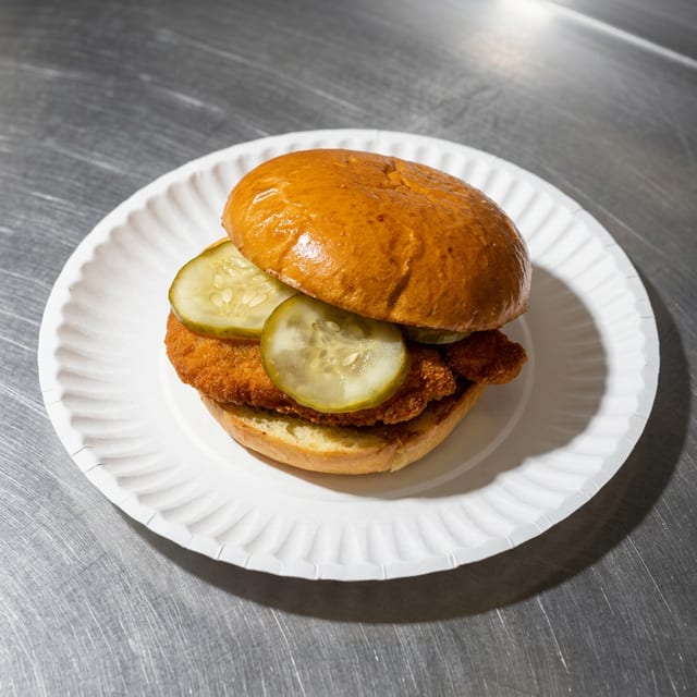 Enzo's Spicy Chicken Sandwich.